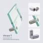 Preview: Tischschild Tischaufsteller aus Glas Vitrum T 200 100 mm